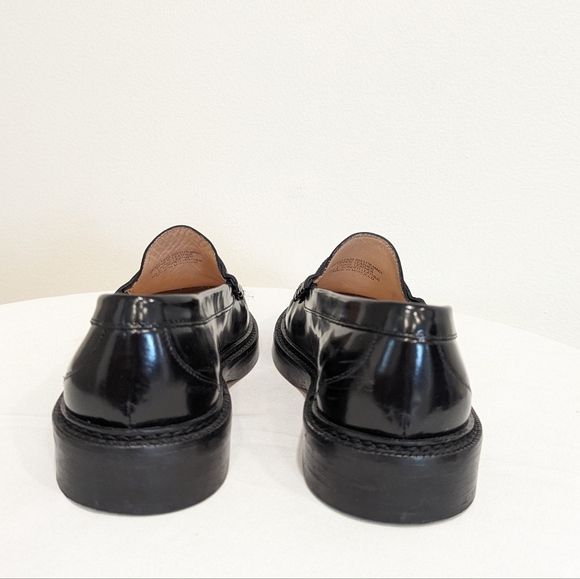 J Crew 2023 Winona Black Leather Penny Loafers Size - Picture 5 of 13